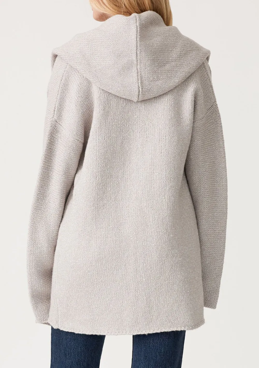 Open Front Drop Shoulder Coat