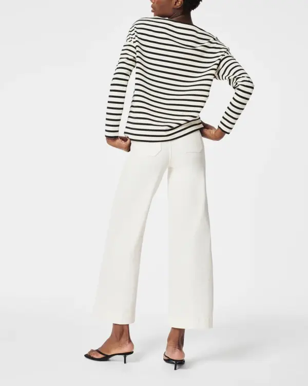 Stripe Boat Neck Top