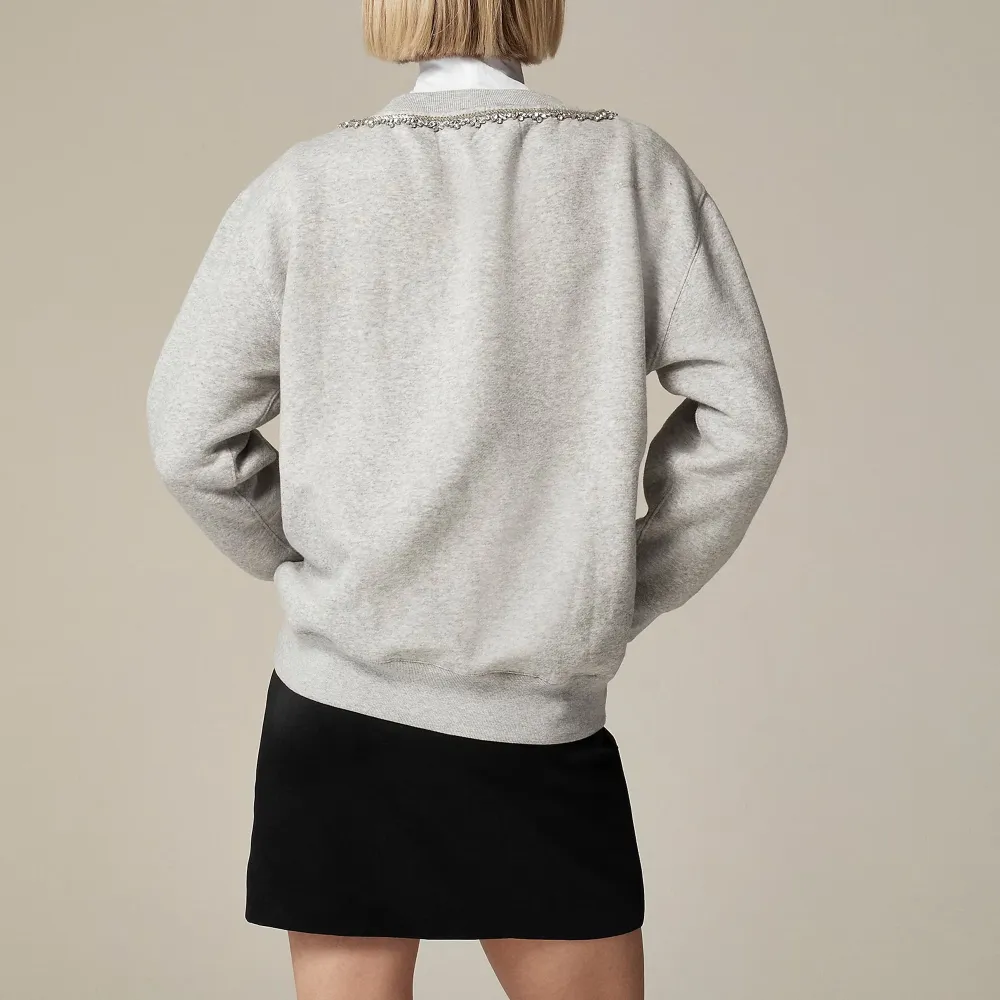 Grey Fleece Crewneck Sweatshirts