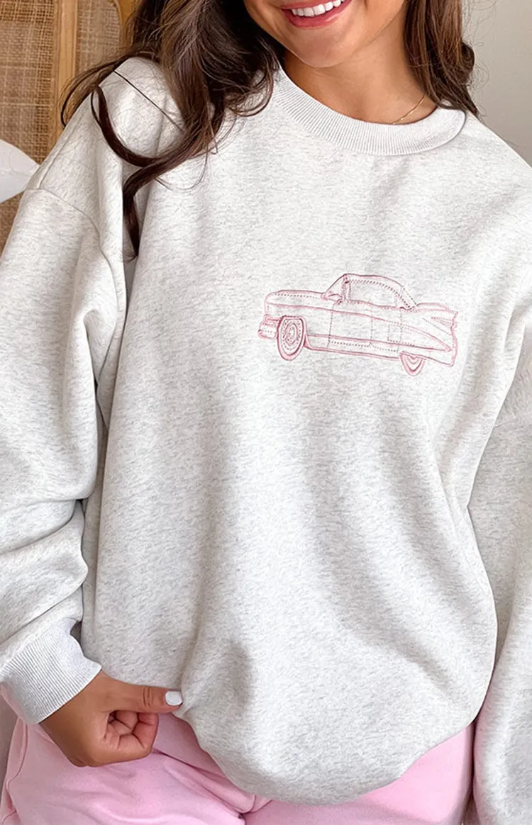 Crew Neck Solid Color Sweatshirt