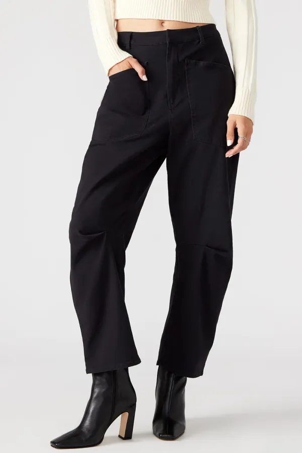 BARREL LEG PANT BLACK