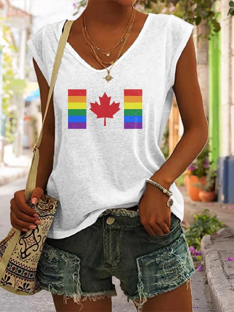 Women's Canada Treats Everyone Equally V-neck Vest