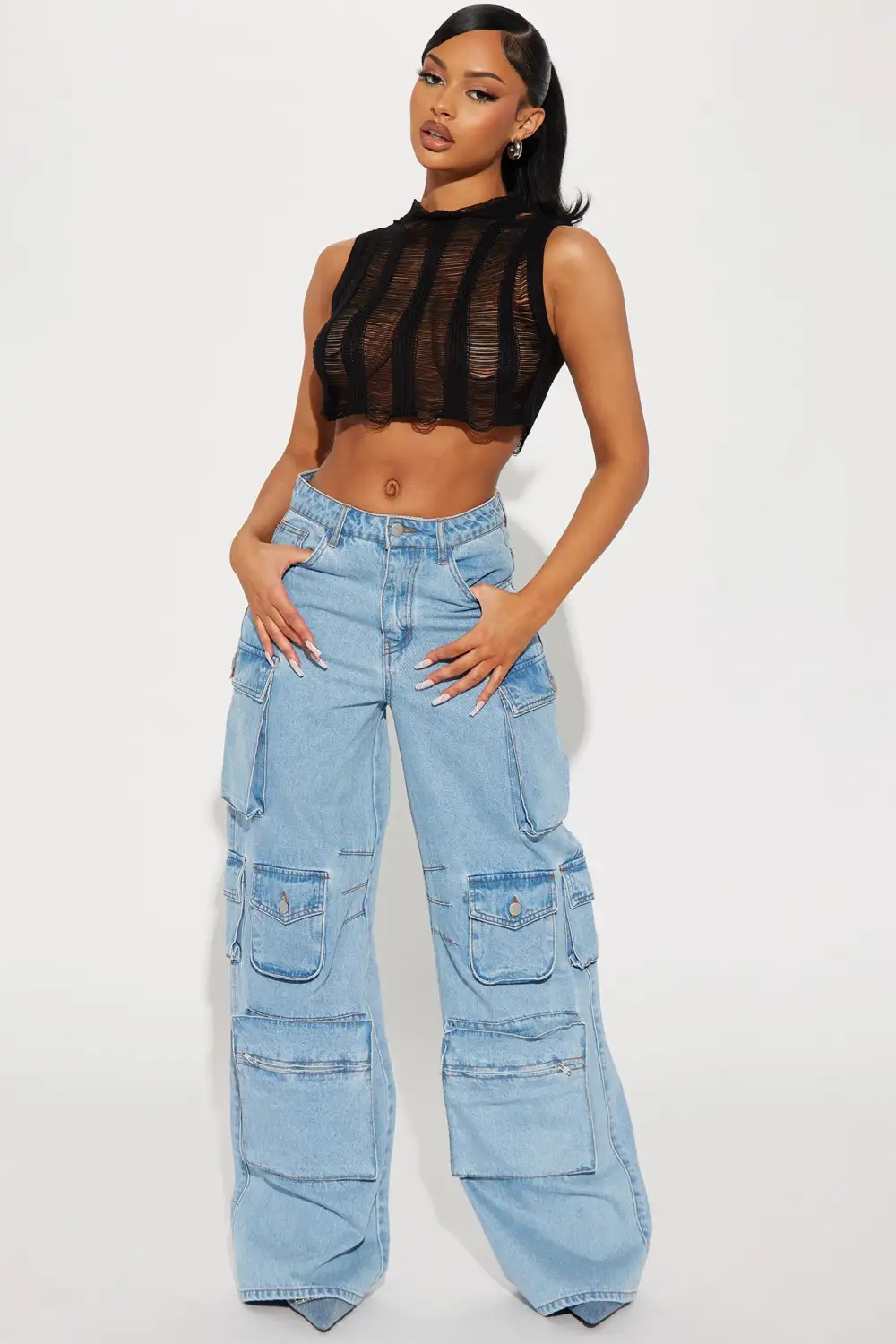 Chapelle Distressed Sweater Top - Black