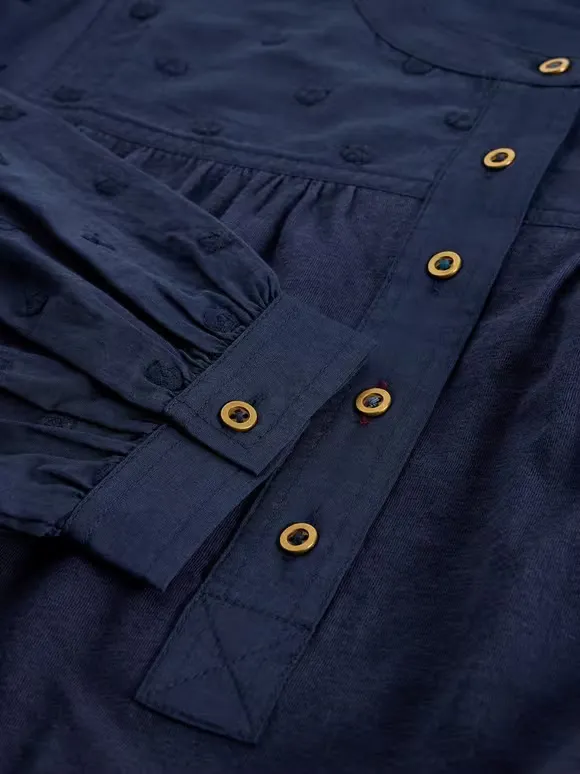 Crew Neck Dobby Mix Shirt