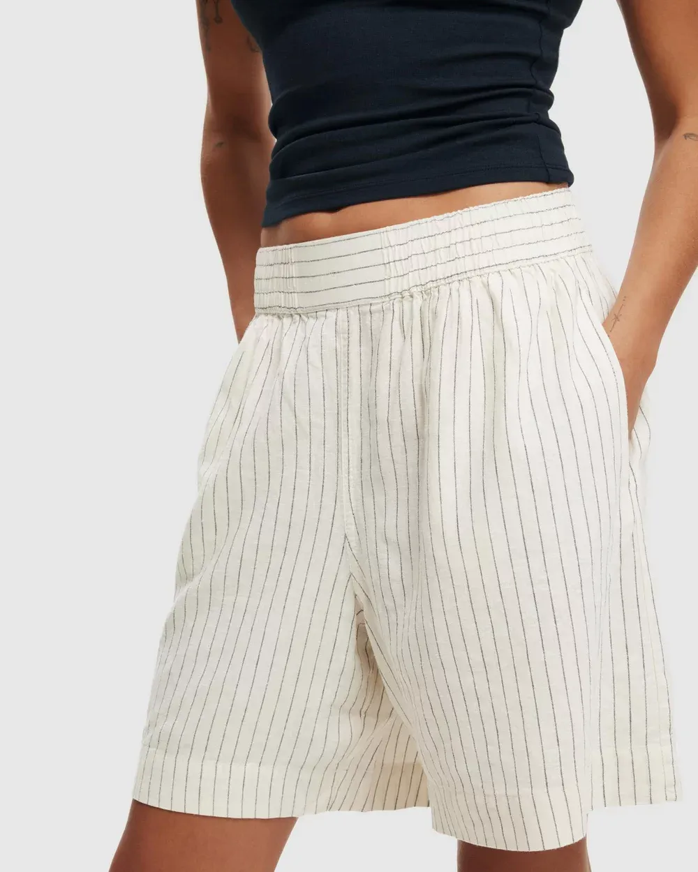 Black Longline Shorts