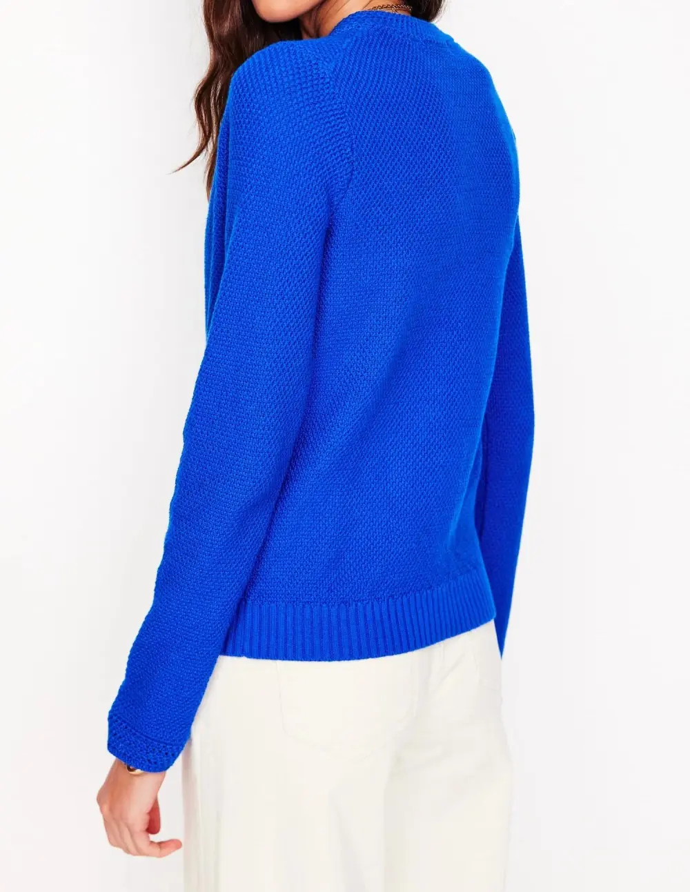 Royal Blue Open - Front Knit Cardigan