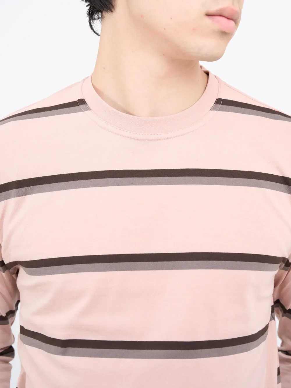 Pink Crew Neck Long Sleeve T-Shirt