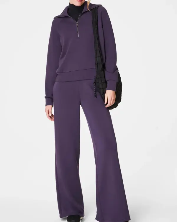 Aubergine Half Zip Sweatshirts