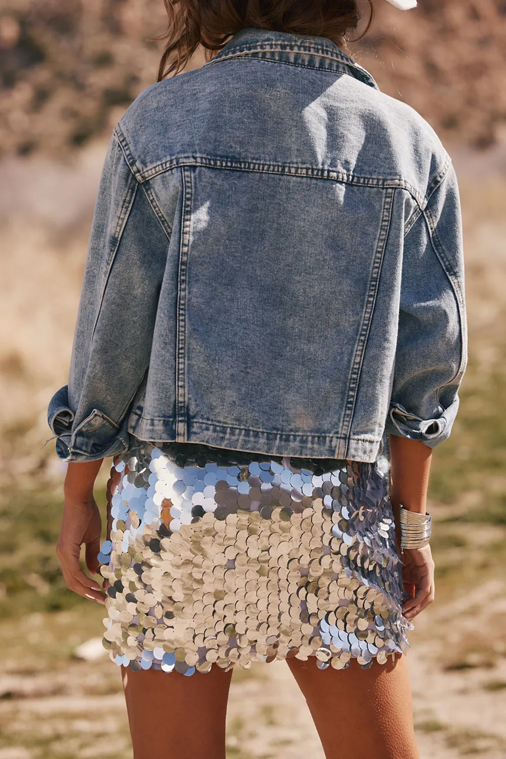 Rhinestone Denim Jacket