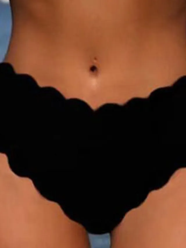 Women's Swimwear Bikini 2 Piece Plus Size Swimsuit Backless Halter Pure Color Black Halter V Wire Bathing Suits New Vacation Sexy