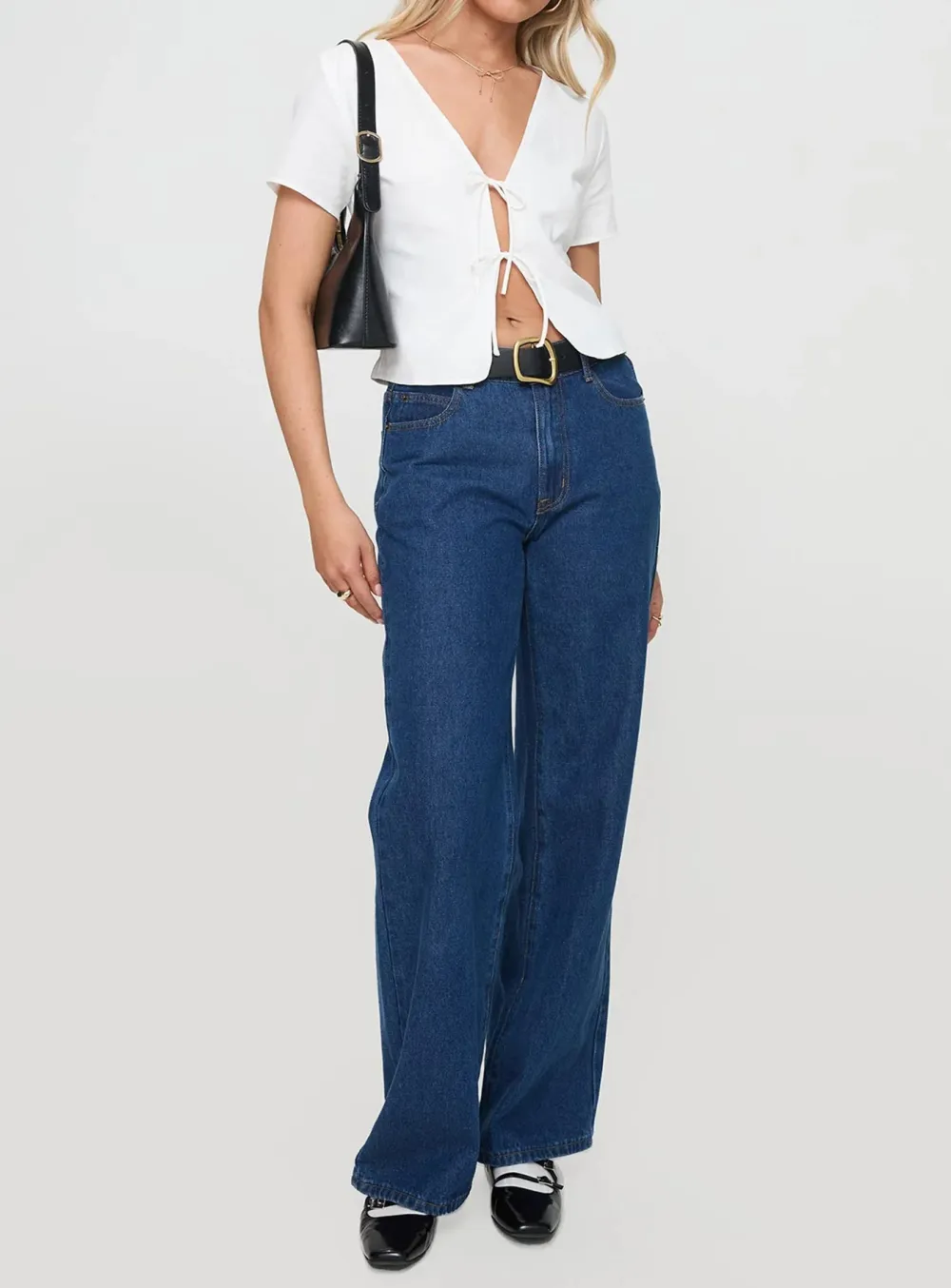 White Cut Out Short Sleeve Shirt