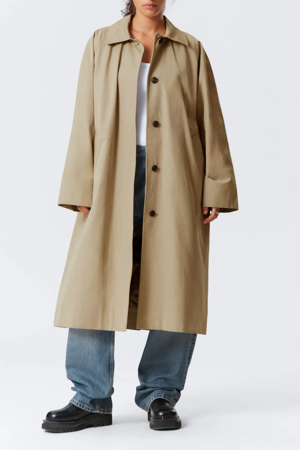 Oversized Raglan Sleeve Long Coat