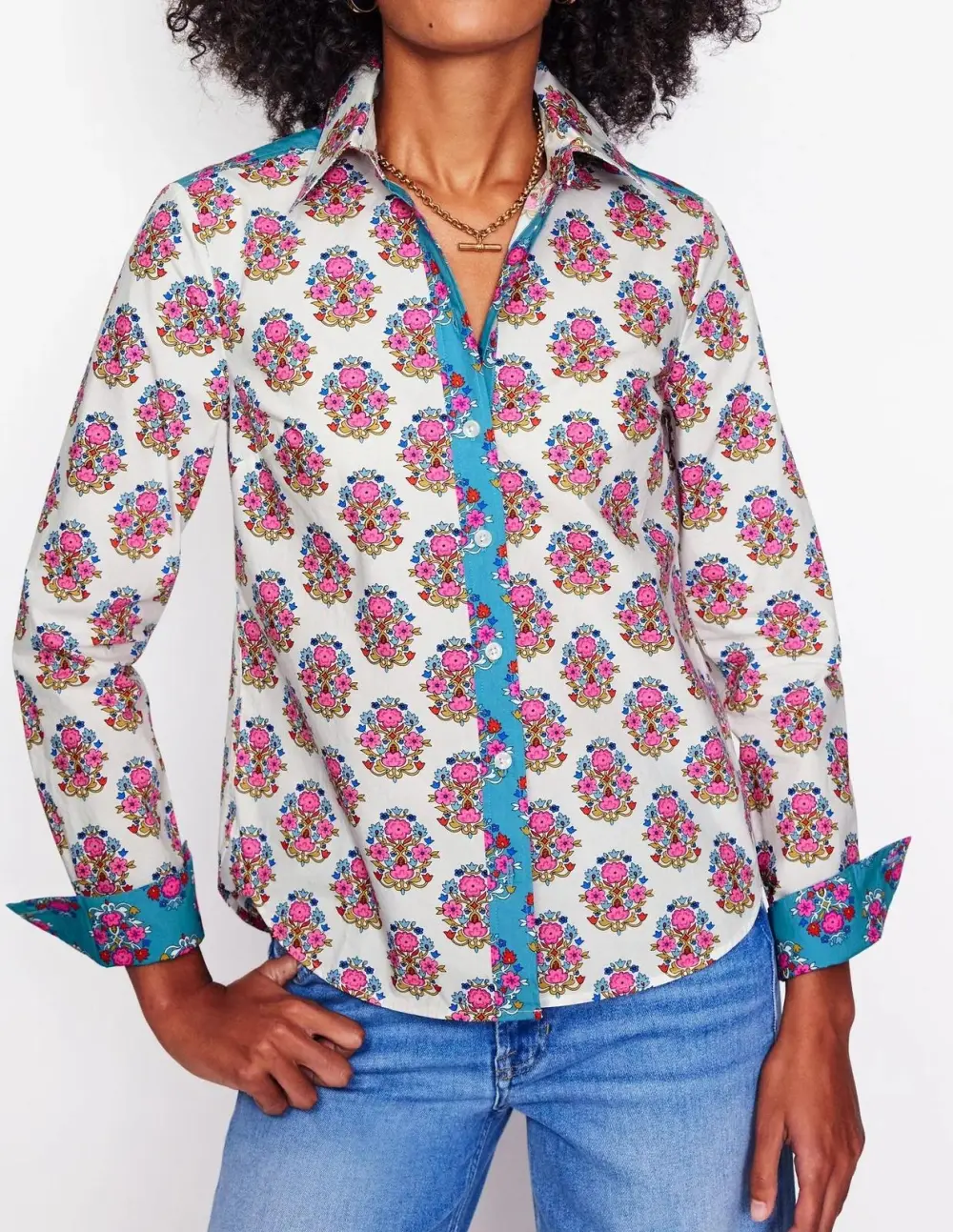 Retro Prints Cotton Shirt