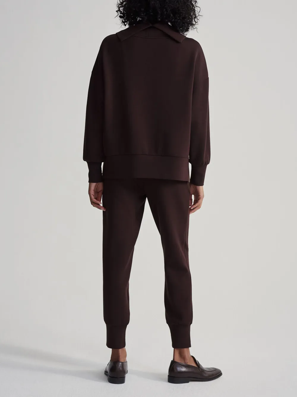 Elegant Cowl-Neck Loose-Fit Sweatshirt