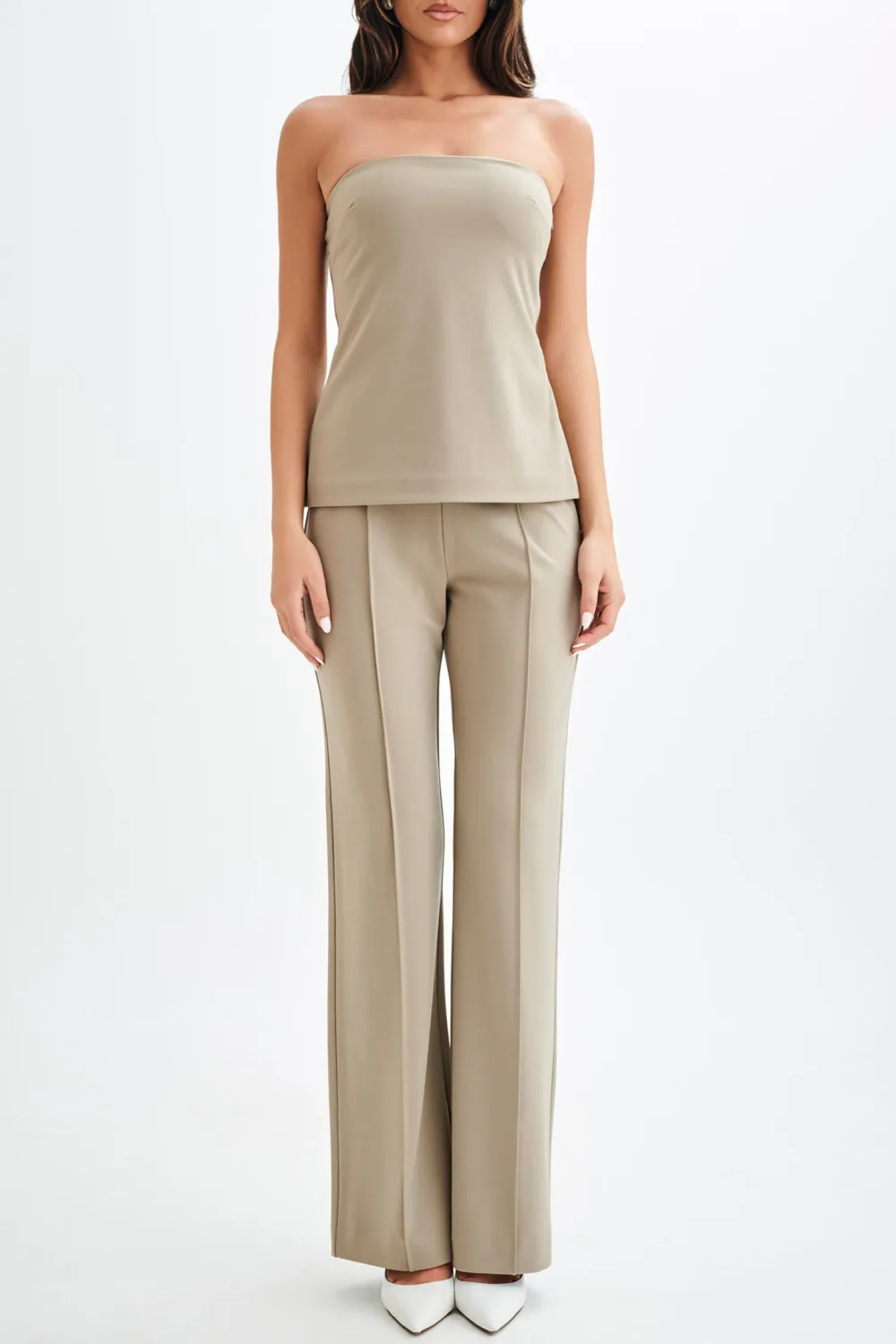 Pleated Wide Straight Leg Pants