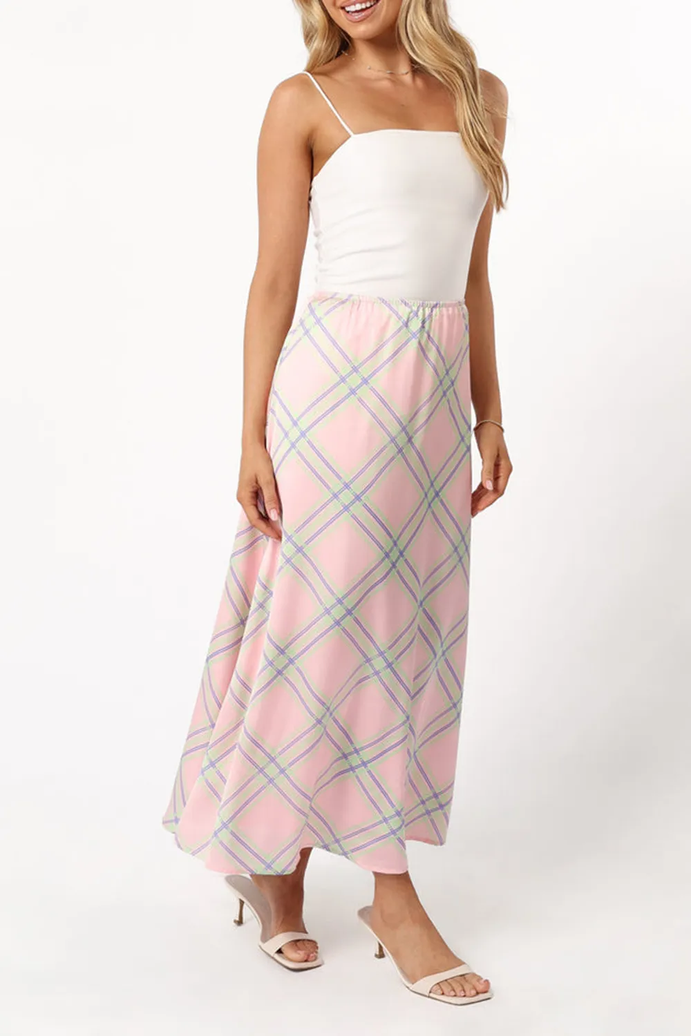 RELAXED MIDI BOHO STYLE SKIRT