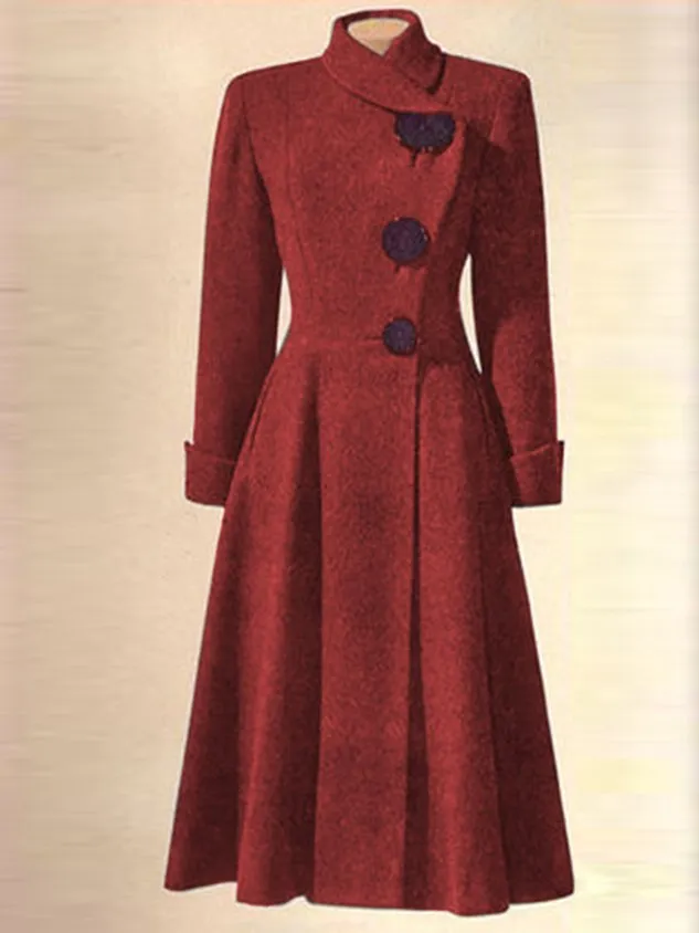 Vintage Wool Blend Overcoat