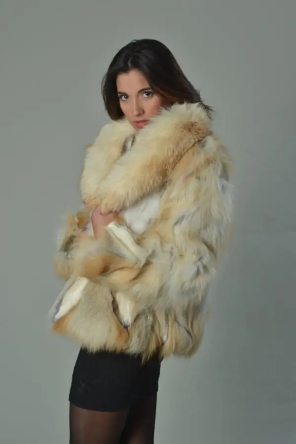 Golden Fox Fur Coat