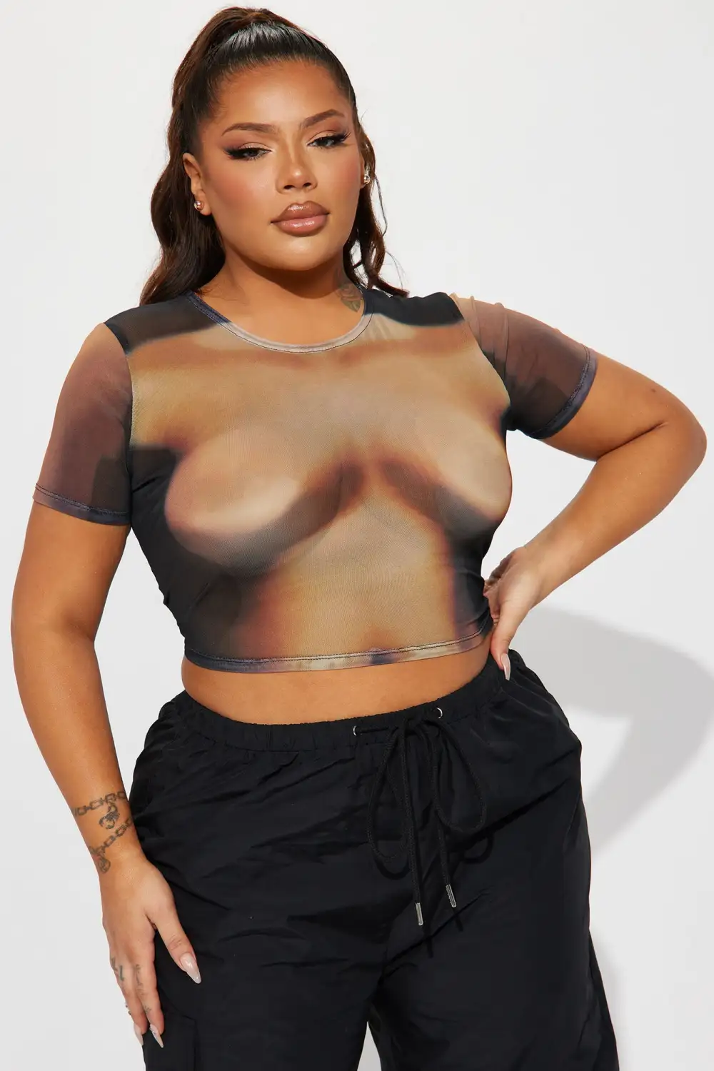 Lust For You Mesh Top - Black