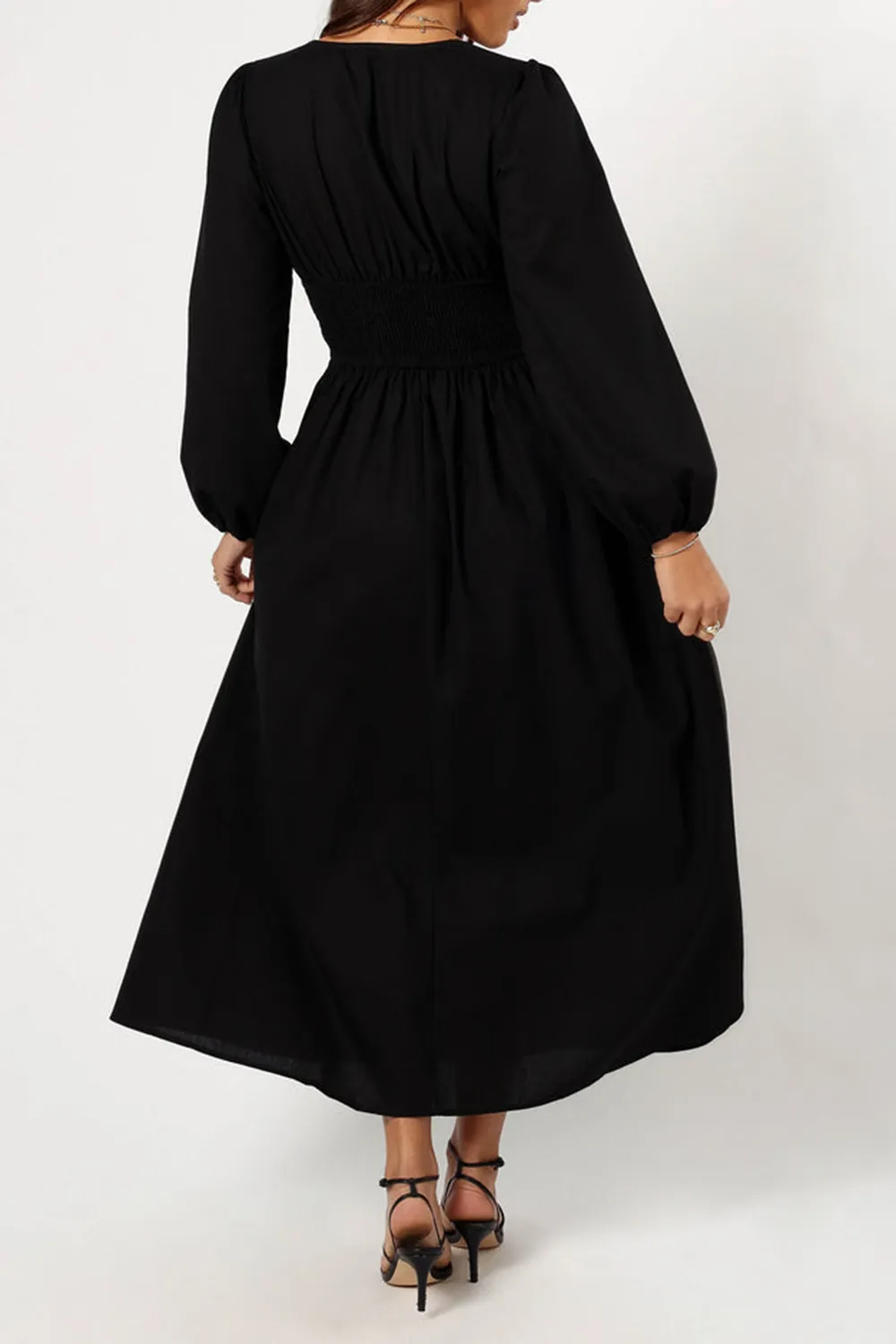 BLACK LONG SLEEVE MAXI DRESS