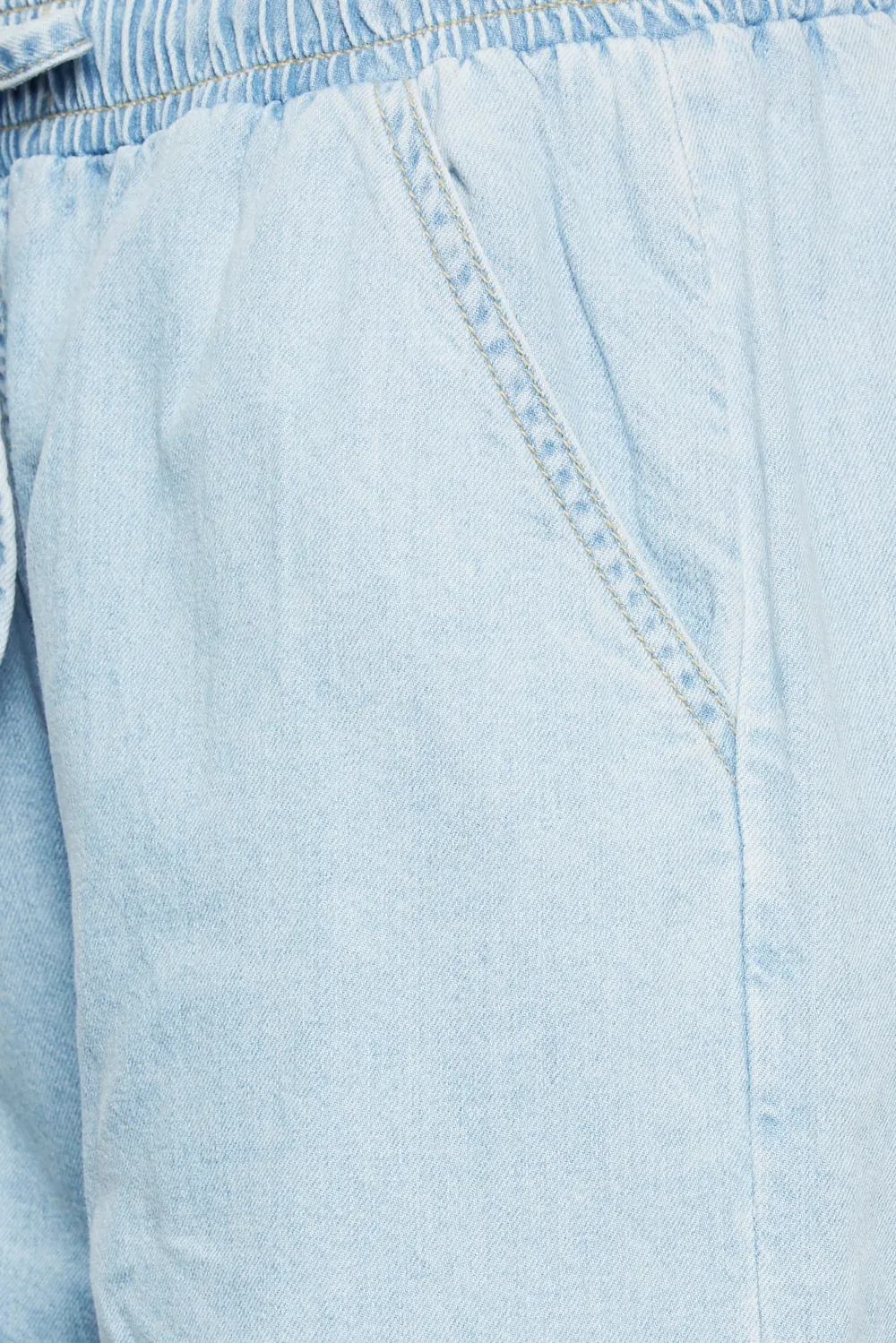 LTS Tall Light Blue Drawstring Wide Leg Jeans