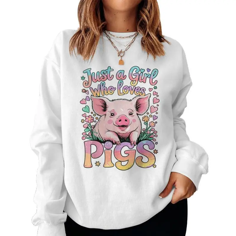 Just A Girl Who Loves Pigs Women Sweatshirt
