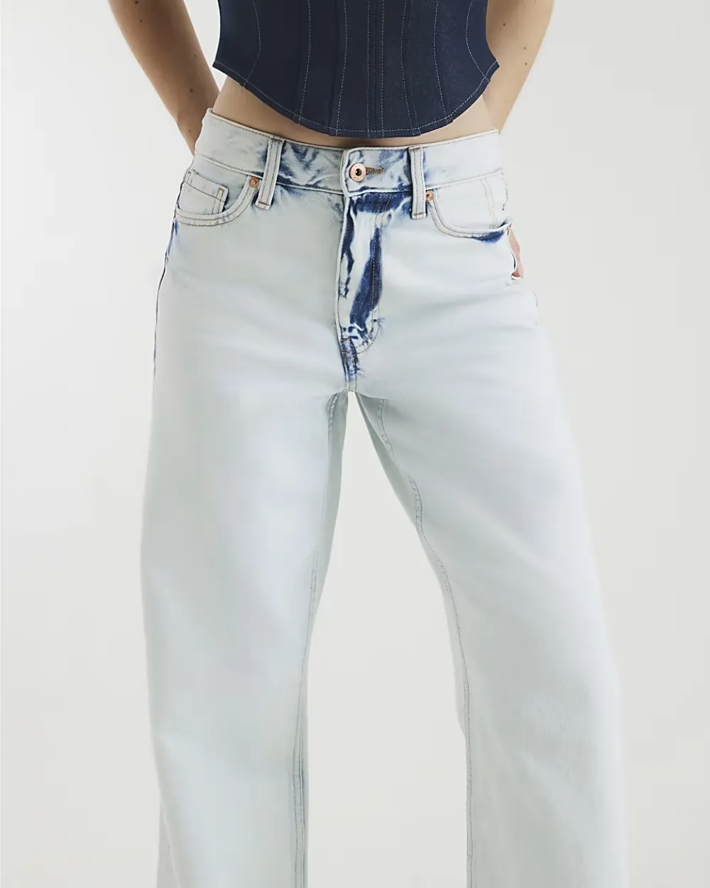 Pure Cotton Multi-Pocket Practical Versatile Jeans