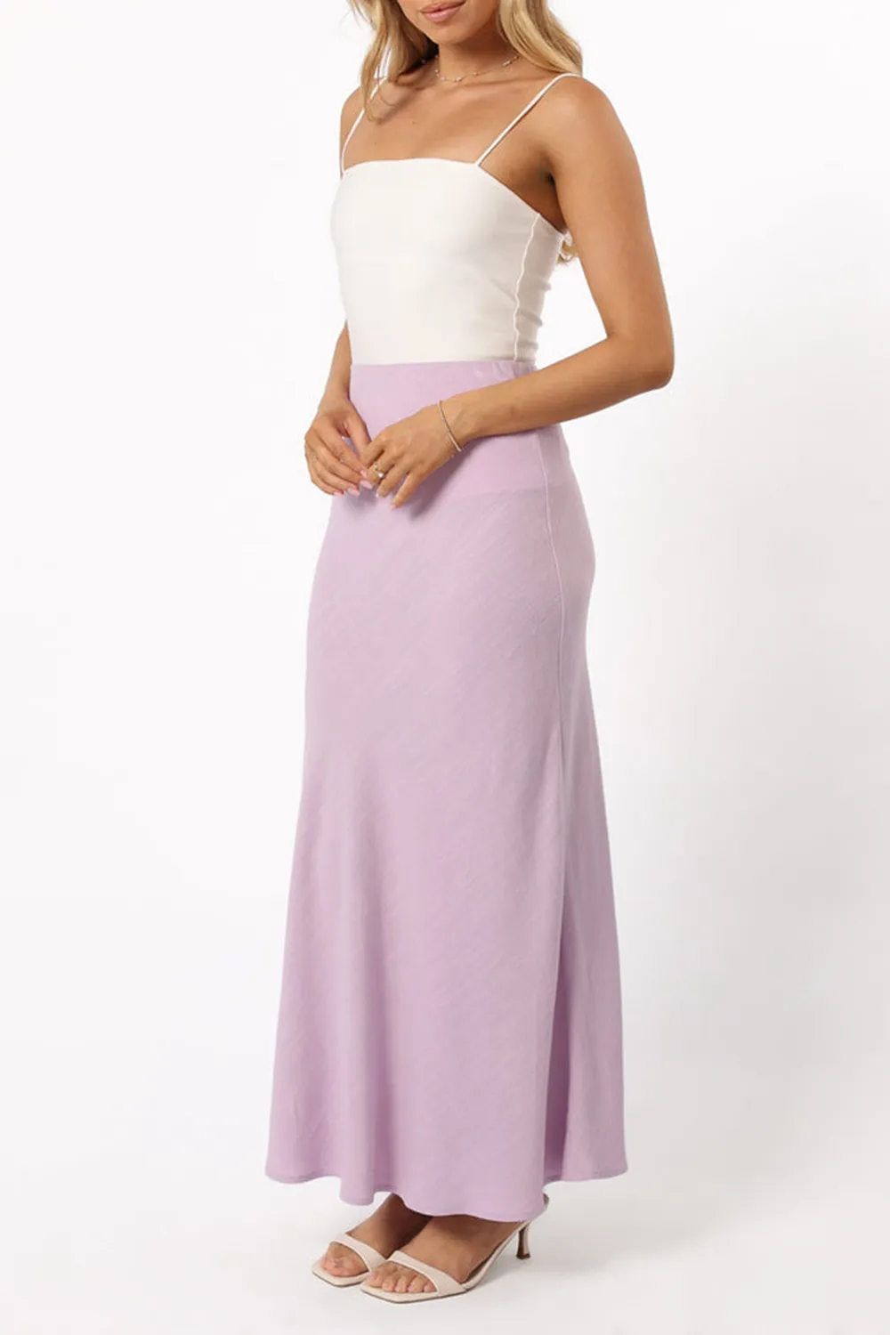 LEISURE MIDI WRAP OVER SKIRT