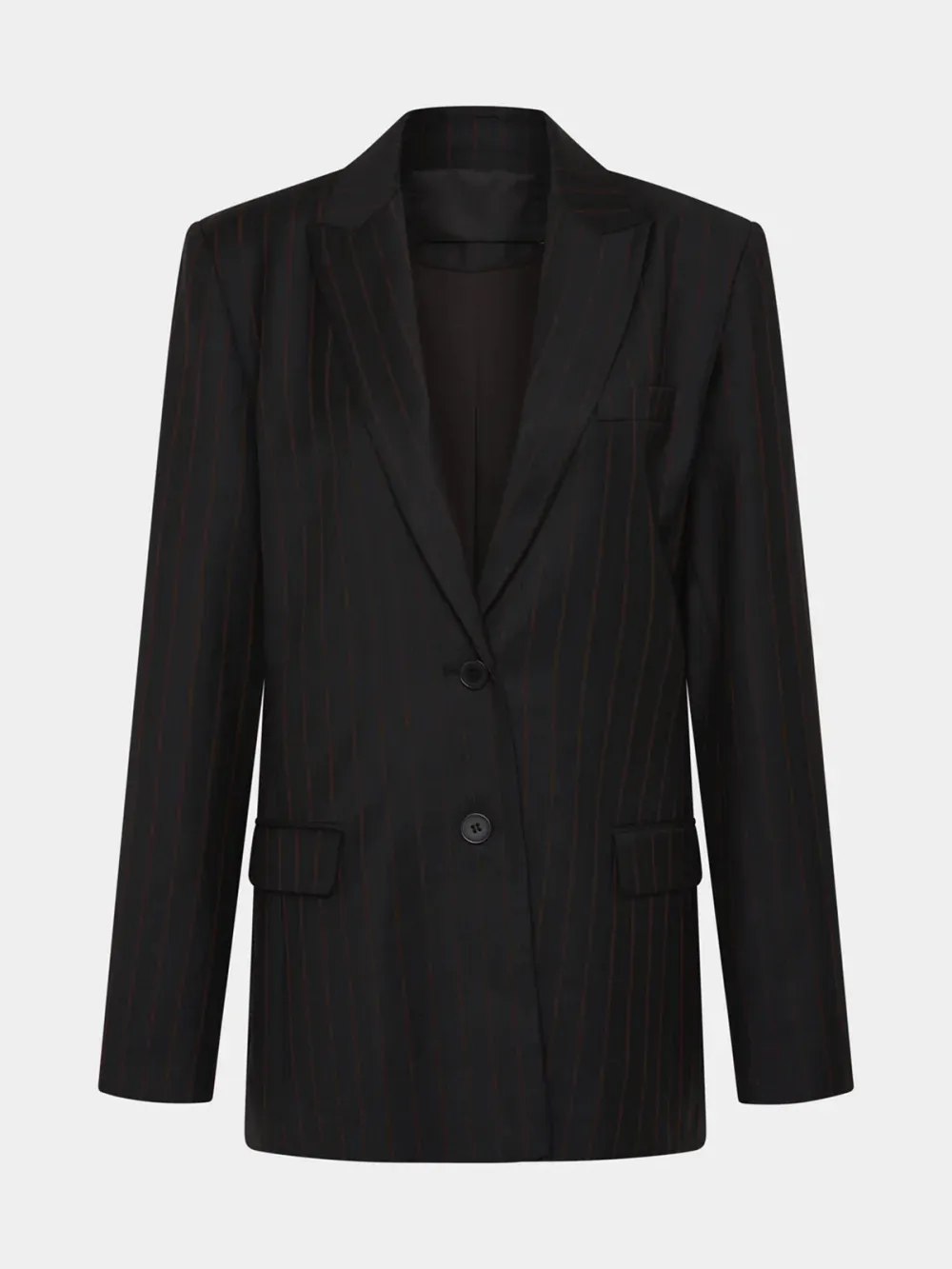 Casual Style Red Pinstripe Blazer