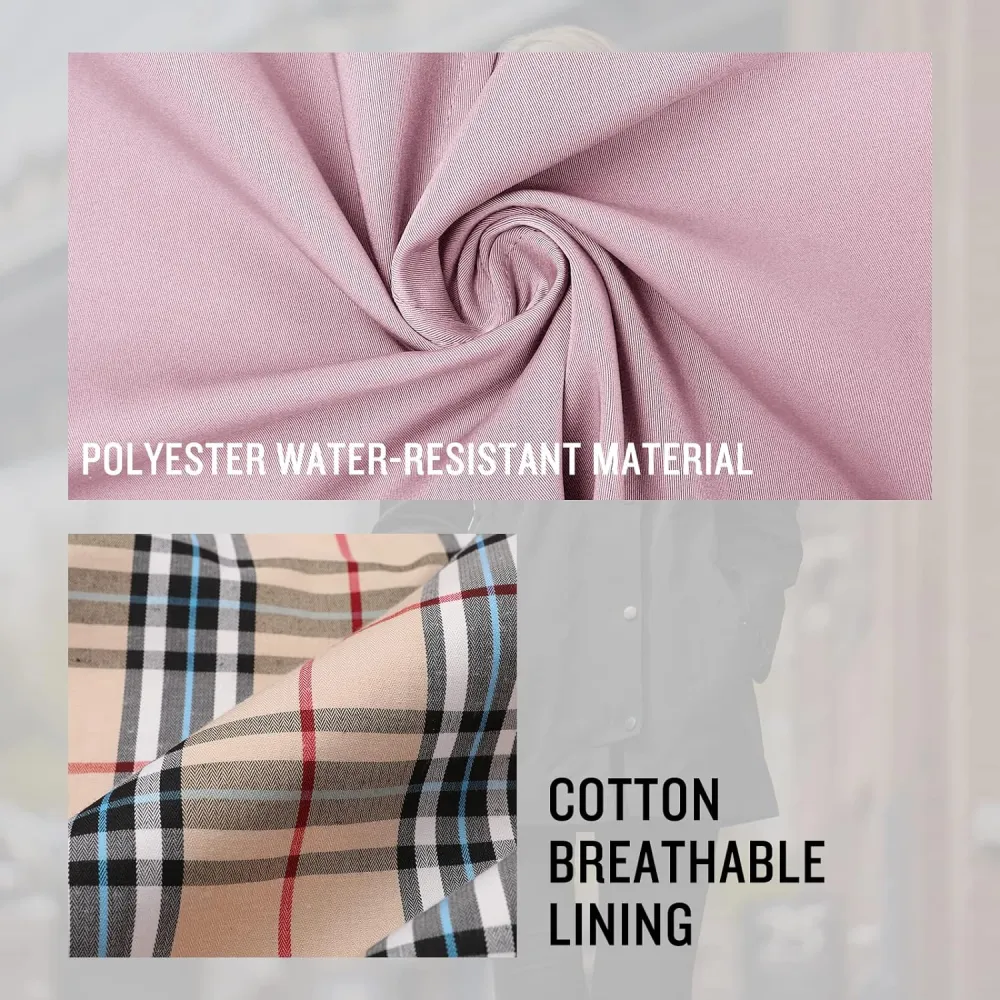 Women's Long Hooded Rain Jacket Outdoor Raincoat Windbreaker