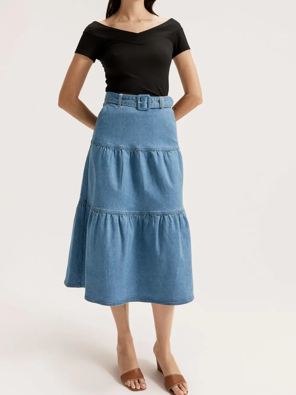 Basic Off Shoulder Cap Sleeve Top