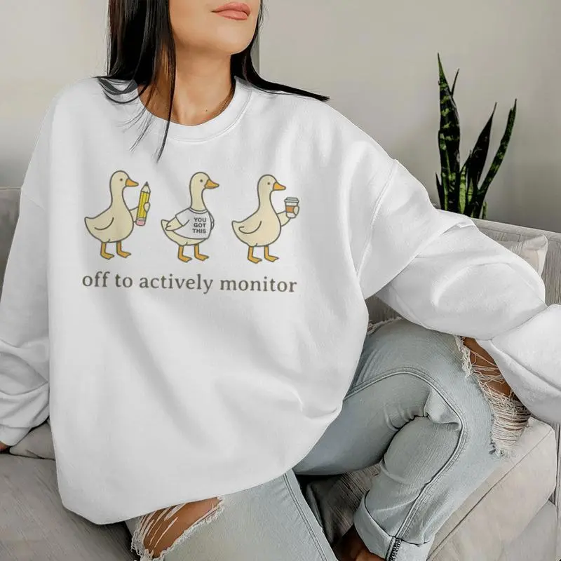 Off To Actively Monitor You Got This Test Day Teacher Goose Women Sweatshirt