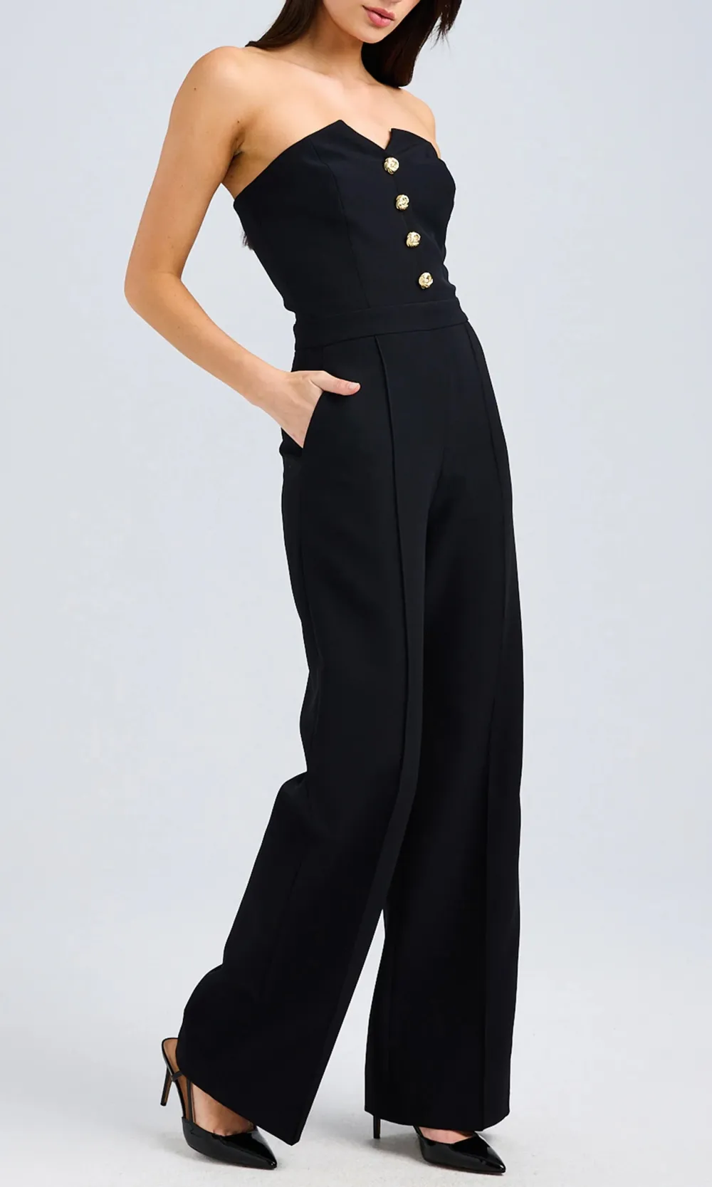 Front Button Jumpsuit