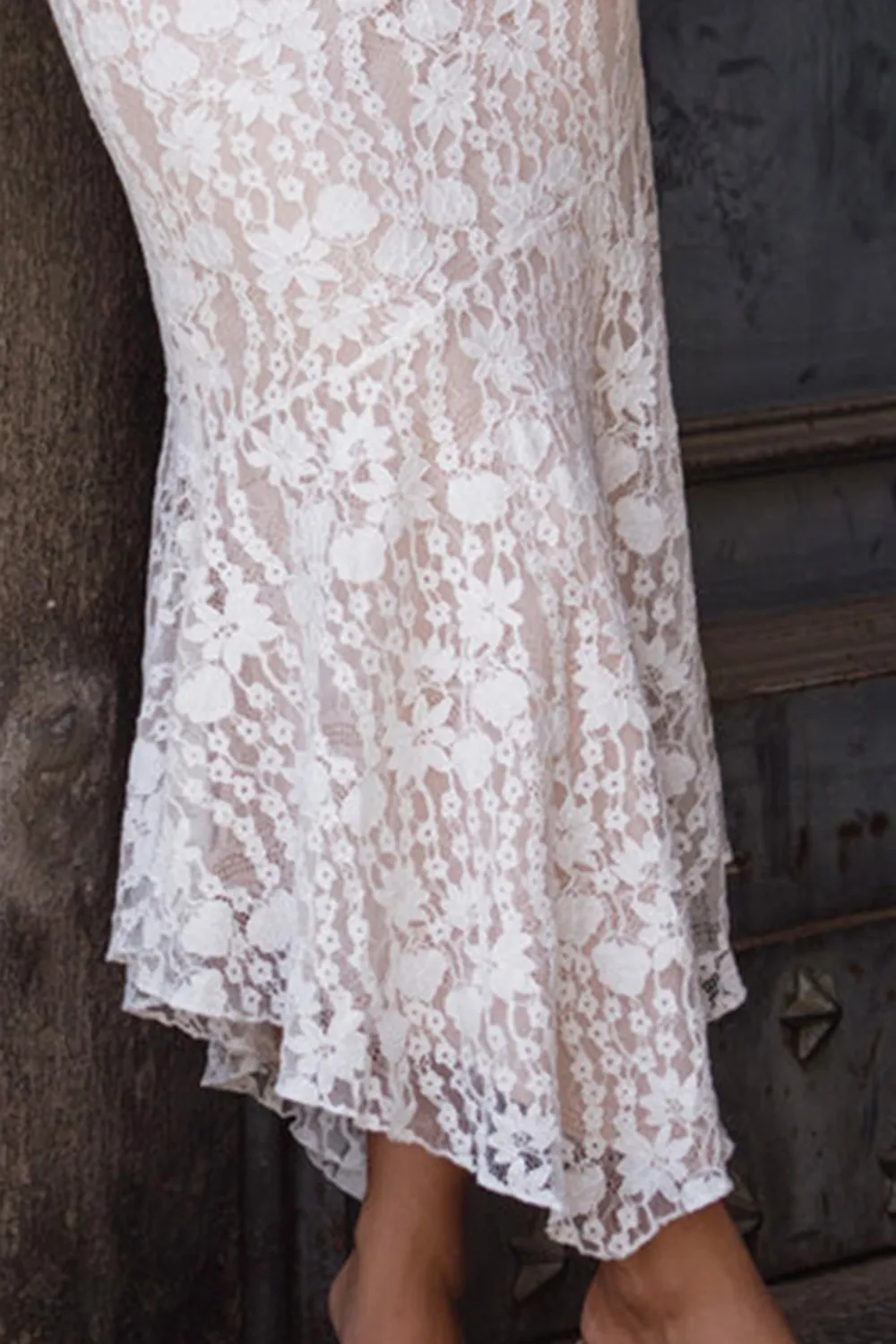 Rosemary White Lace Maxi Skirt
