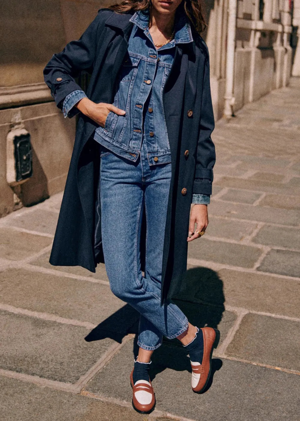 Long Belted Trench Coat