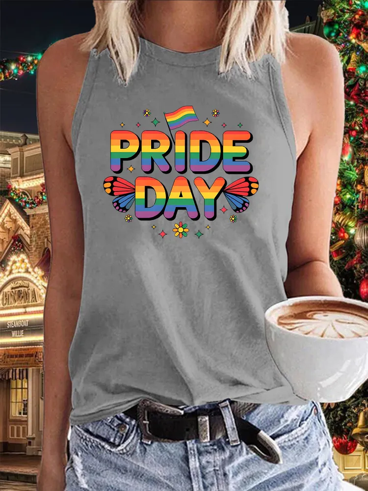 Women's Gay Day Pride Day Crew Neck Vest