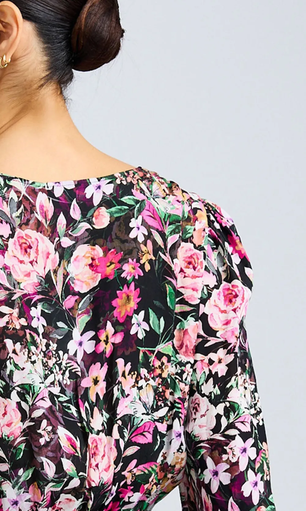 Floral Wrap Blouse