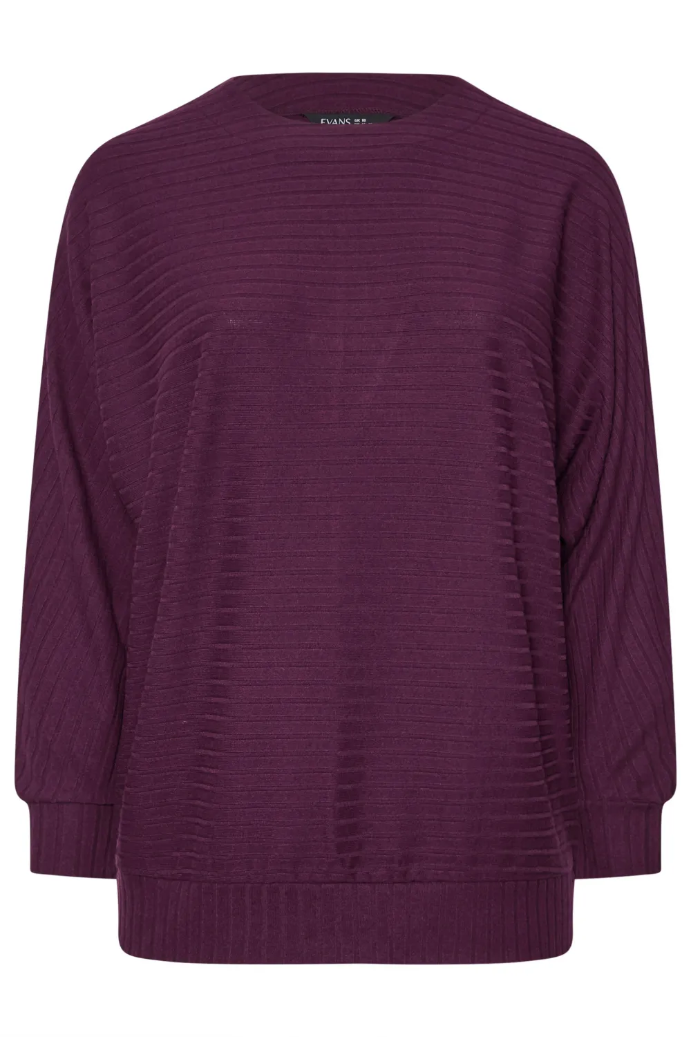 EVANS Curve Cream Ribbed Soft Touch Jumper