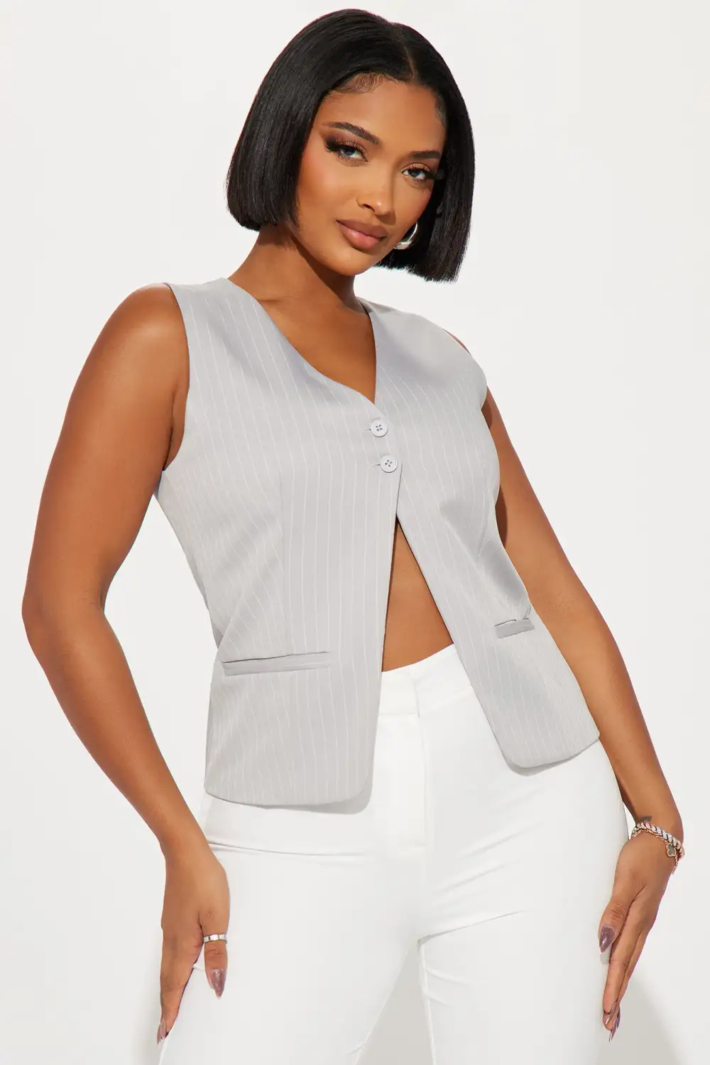 Conducting Business Vest Top - Grey