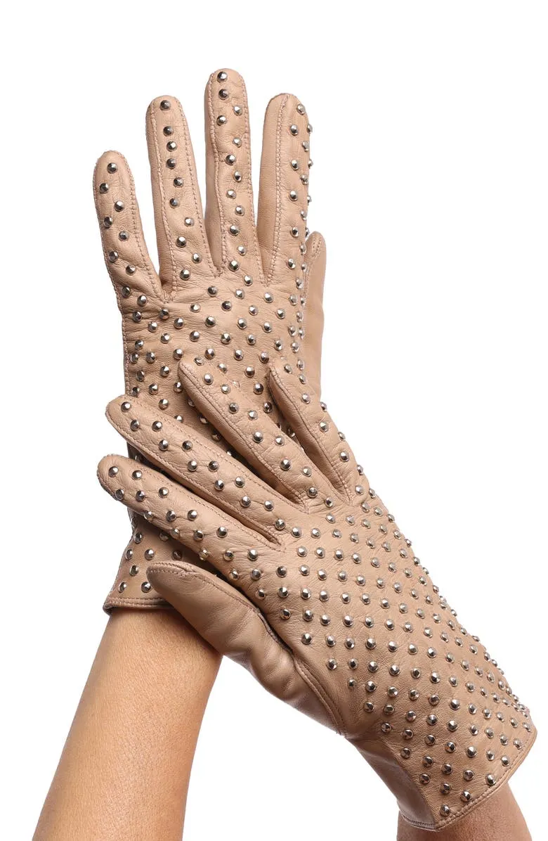 Studded Leather Gloves