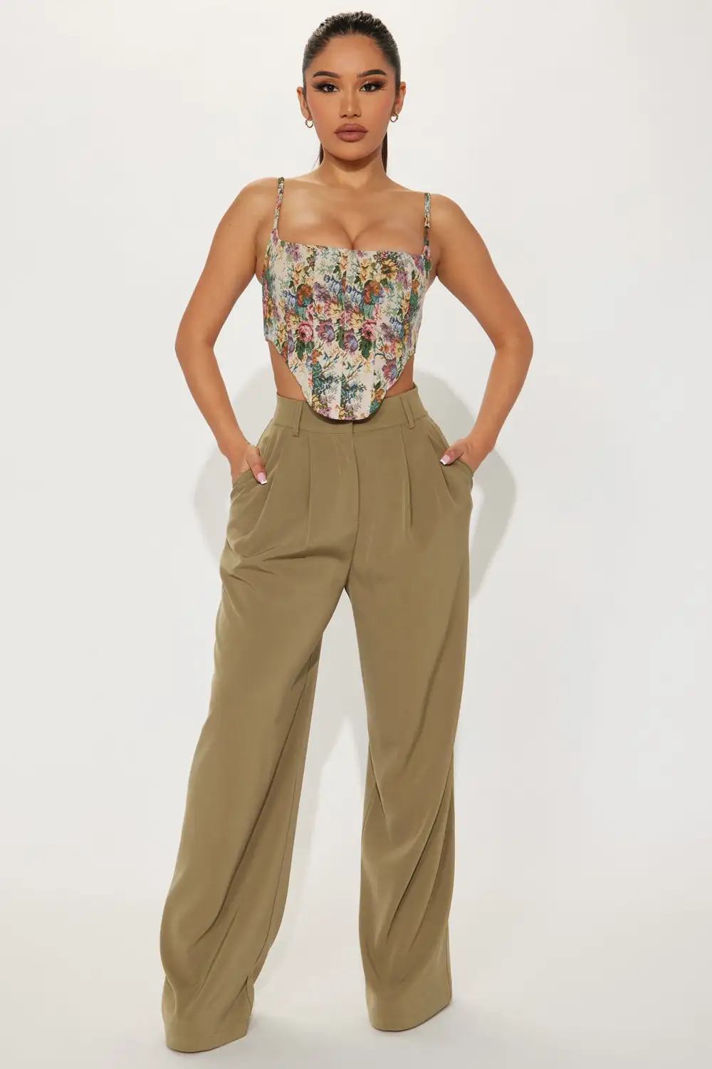 Merida Jacquard Corset Top - Multi Color