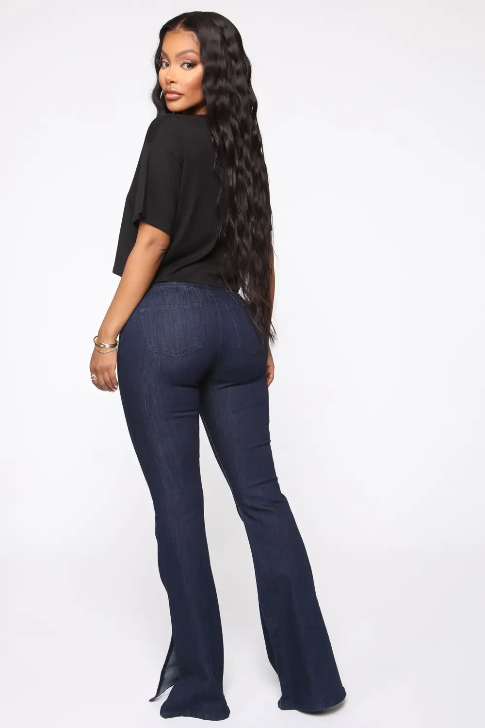 Leslie Cropped Tee - Black