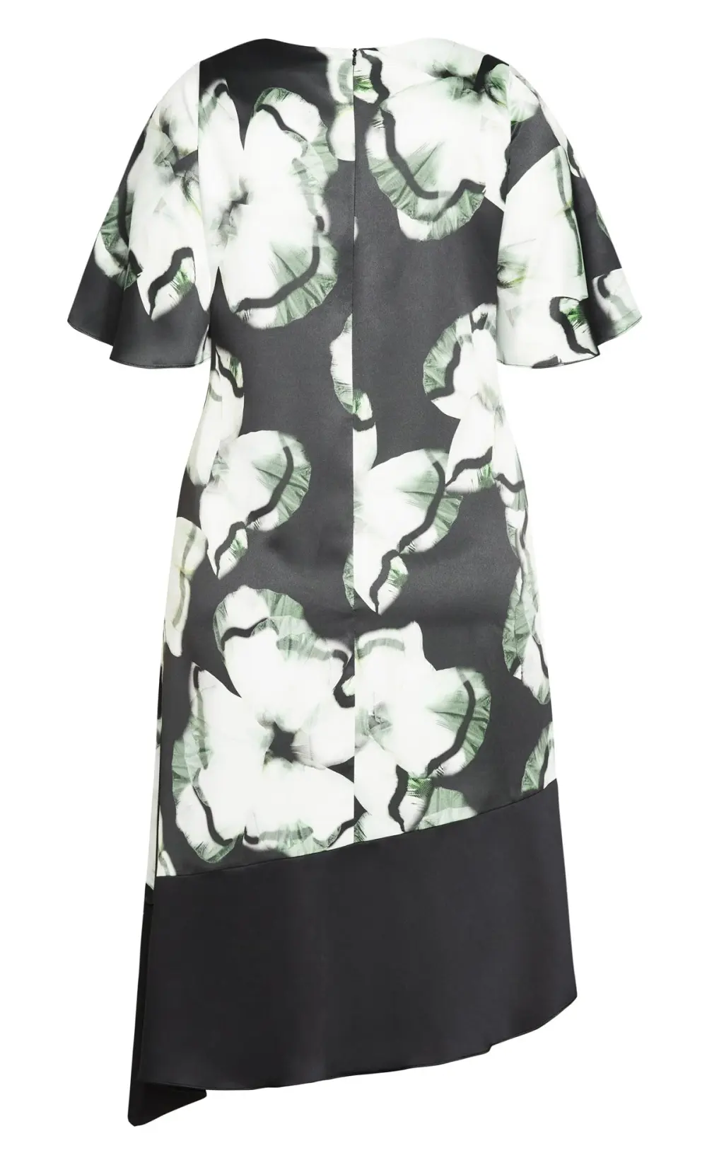 Evans  Black Color Block Print Dress