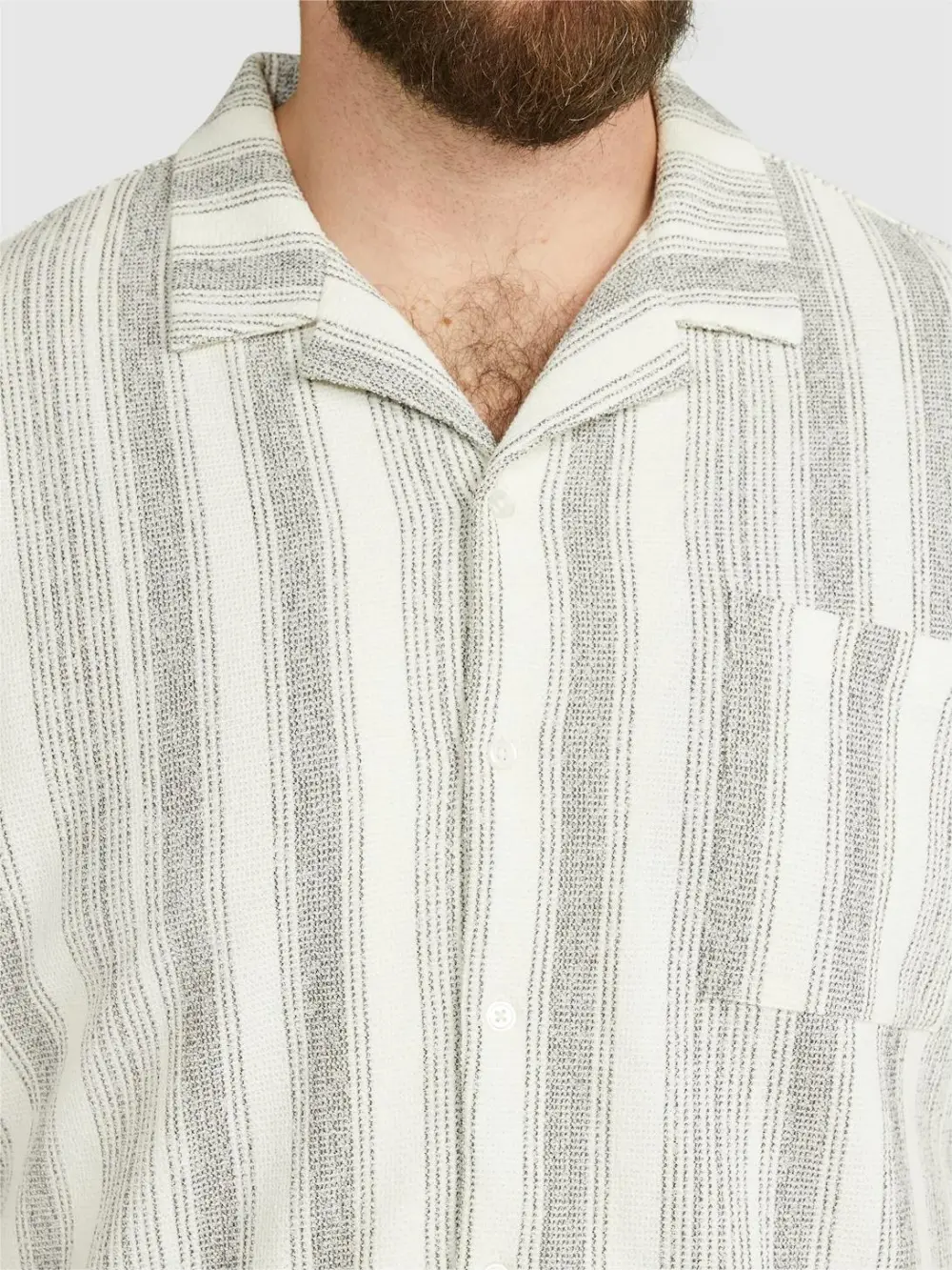 STRIPED KNIT RELAXED FIT SHIRT