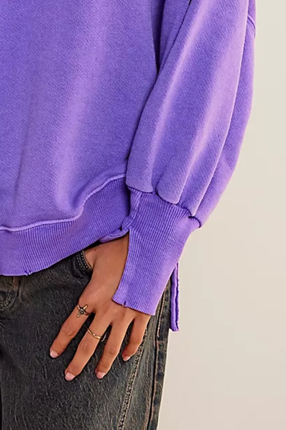 Oversized Crew Neck Sweatshirt