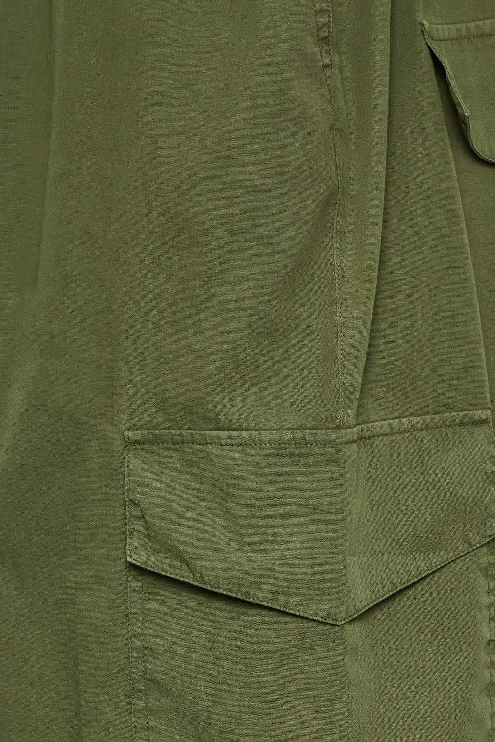 YOURS Curve Khaki Green Cargo Parachute Trousers