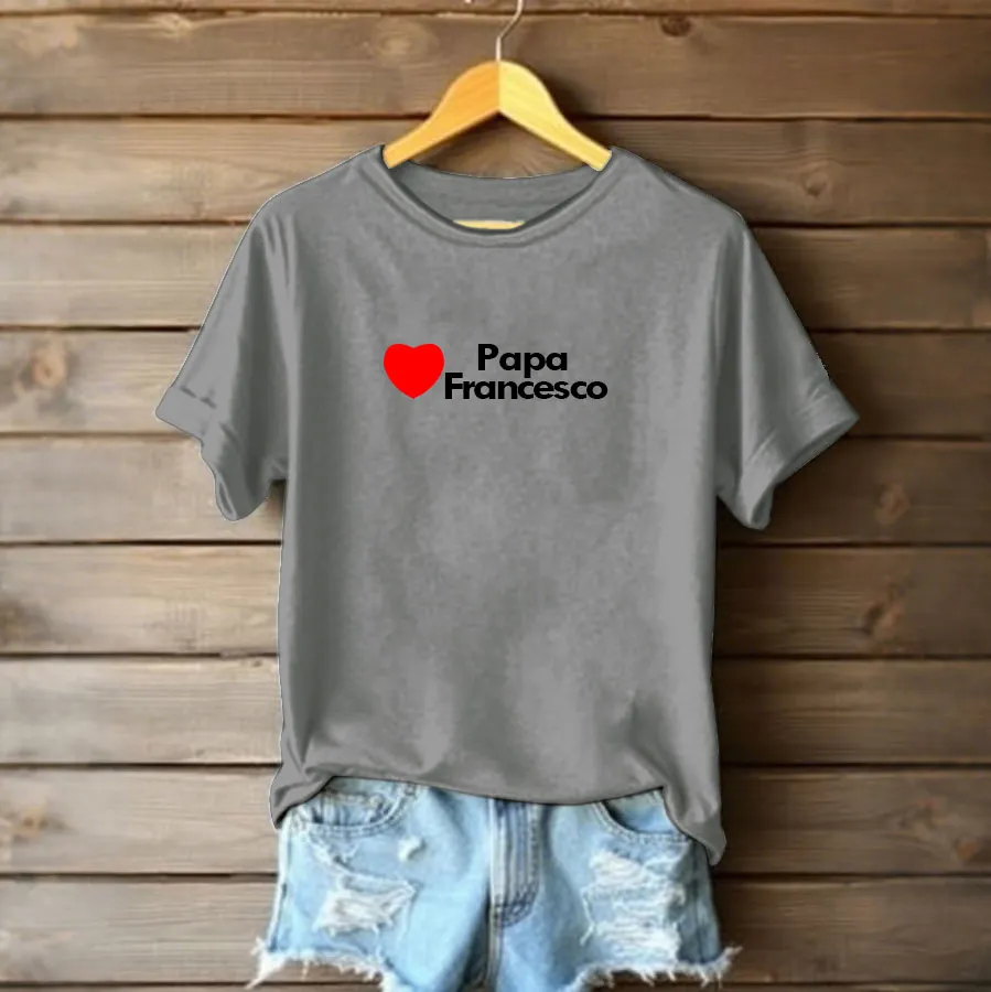 Women's Print Short Sleeve Round Neck Cotton T-Shirt