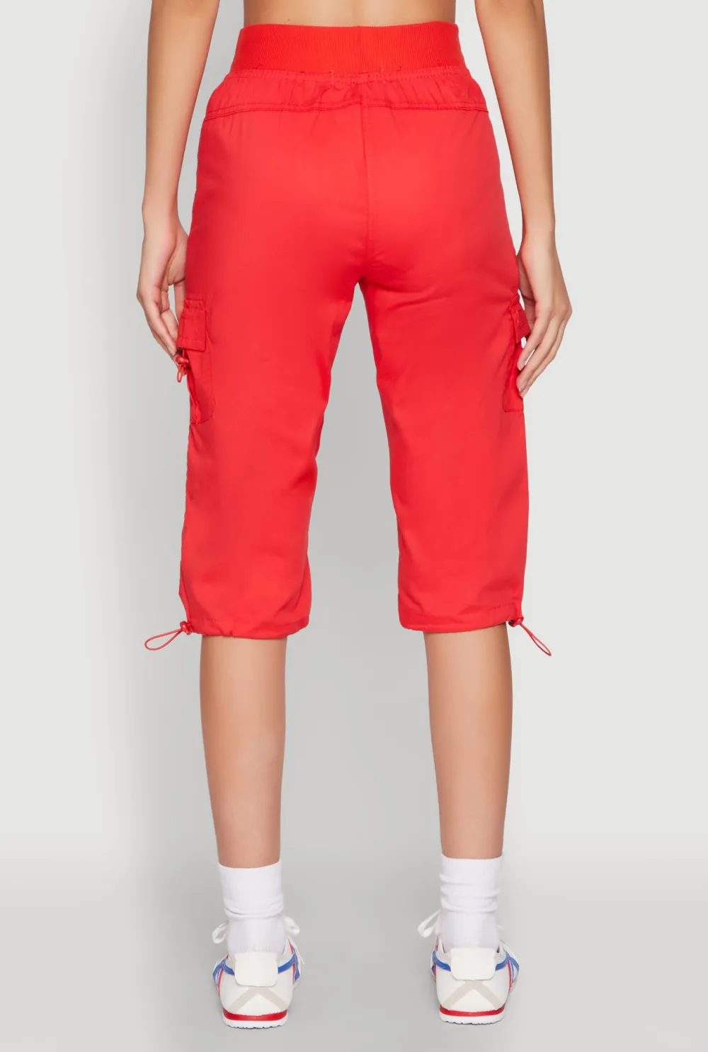 Solid Color Cropped Pants