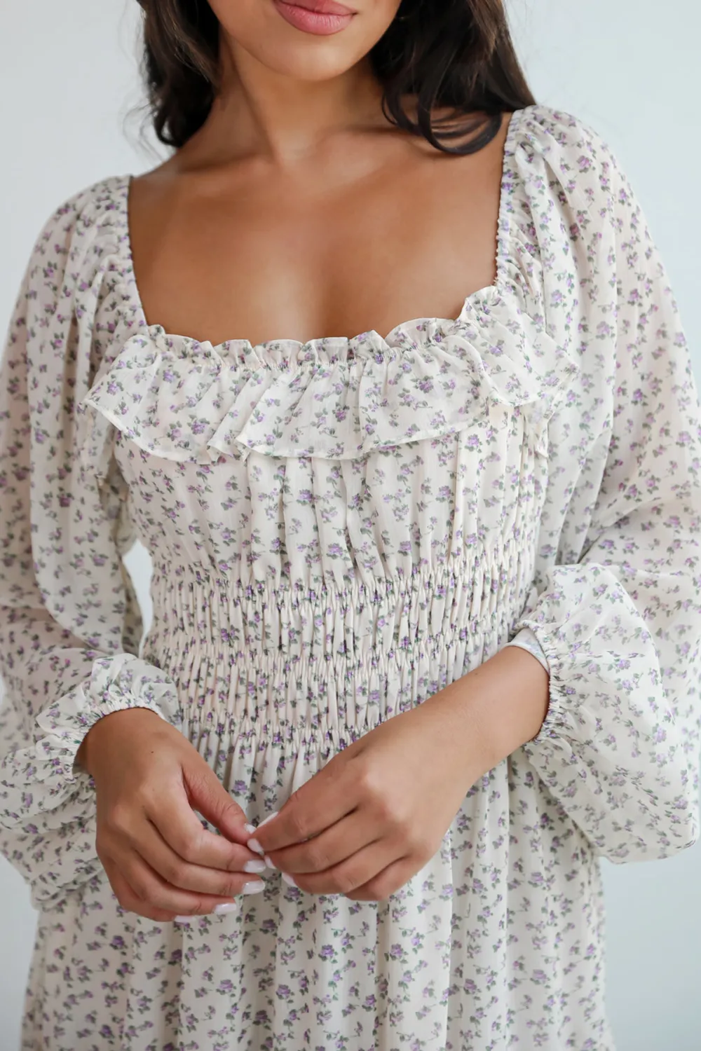 Endearing Appeal Cream Floral Midi Dress