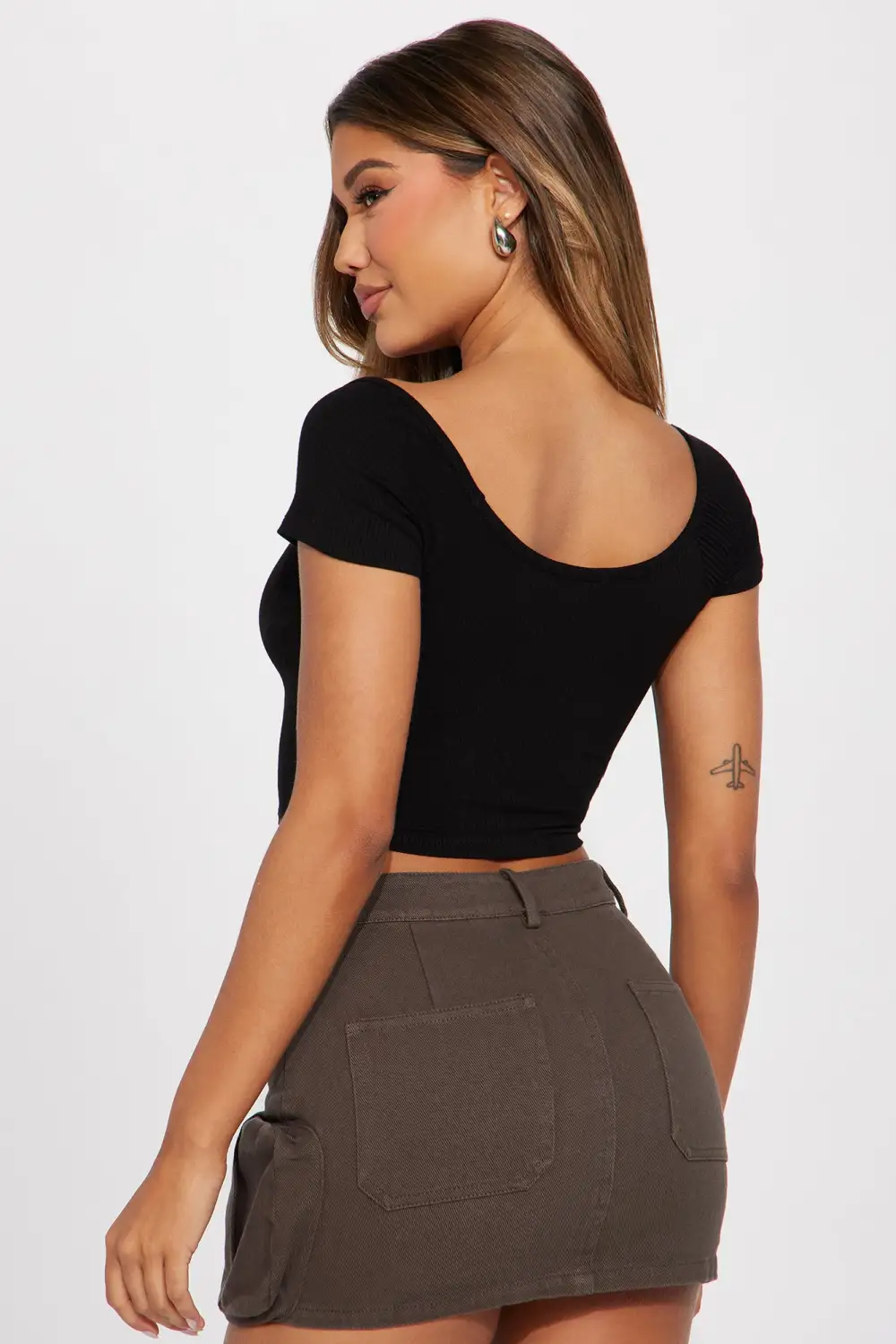 Myra Ribbed Top - Black